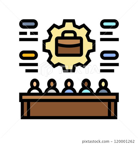 shareholder meeting corporate law color icon vector illustration shareholder meeting corporate law color icon vector illustration 120001262