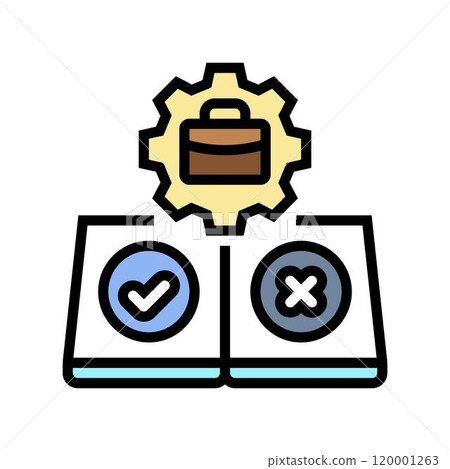 company bylaws corporate law color icon vector illustration 120001263