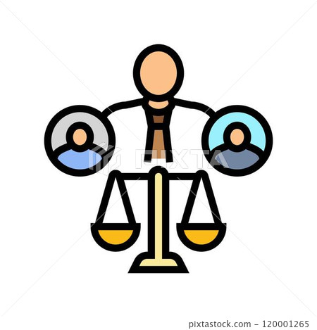 arbitration corporate law color icon vector illustration arbitration corporate law color icon vector illustration 120001265