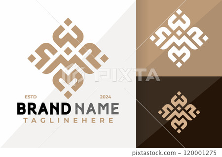 Letter M Mandala Decorative Logo Icon Vector Design. Creative simple logos designs illustration Letter M Mandala Decorative Logo Icon Vector Design. Creative simple logos designs illustration 120001275