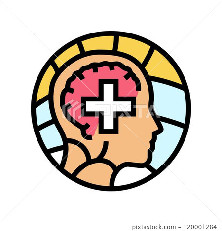holistic healing ayurveda color icon vector illustration 120001284