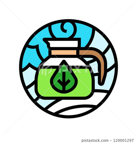 herbal tea ayurveda color icon vector illustration herbal tea ayurveda color icon vector illustration 120001297