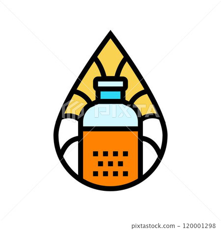 oil therapy ayurveda color icon vector illustration oil therapy ayurveda color icon vector illustration 120001298