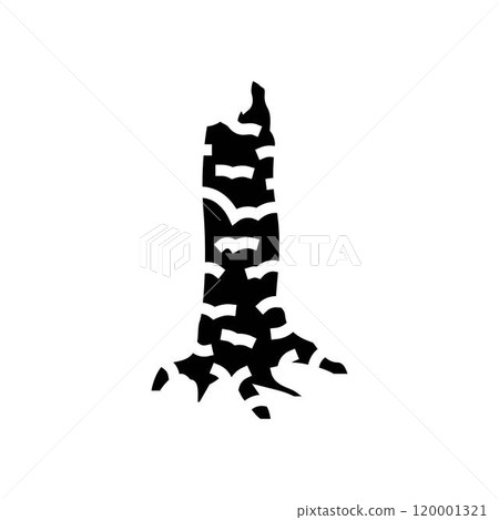 charred tree trunk wildfire disaster glyph icon vector illustration charred tree trunk wildfire disaster glyph icon vector illustration 120001321