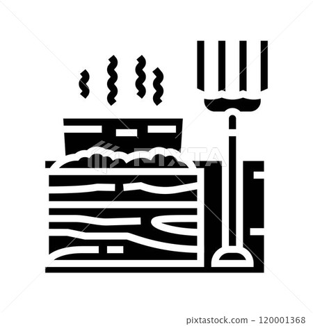 composting garden maintenance glyph icon vector illustration composting garden maintenance glyph icon vector illustration 120001368