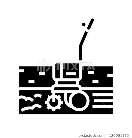 soil tilling garden maintenance glyph icon vector illustration soil tilling garden maintenance glyph icon vector illustration 120001373
