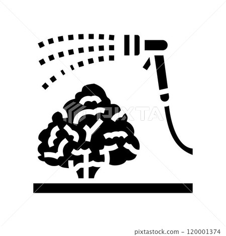 watering plants garden maintenance glyph icon vector illustration 120001374