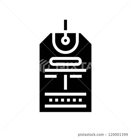 garment tag dressmaking fashion glyph icon vector illustration 120001399
