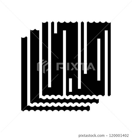 lining fabric dressmaking fashion glyph icon vector illustration lining fabric dressmaking fashion glyph icon vector illustration 120001402