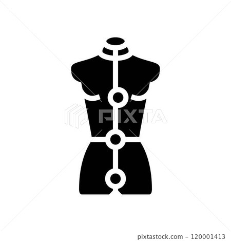 dress form dressmaking fashion glyph icon vector illustration dress form dressmaking fashion glyph icon vector illustration 120001413