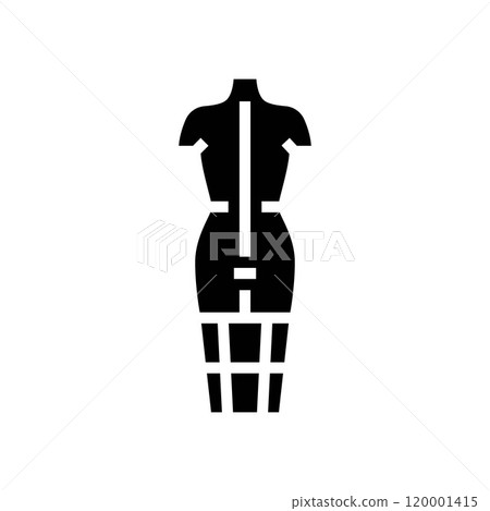 dress mannequin dressmaking fashion glyph icon vector illustration dress mannequin dressmaking fashion glyph icon vector illustration 120001415