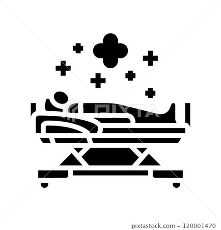 healing process cancer treatment glyph icon vector illustration 120001470
