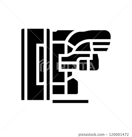 radiation machine cancer treatment glyph icon vector illustration 120001472