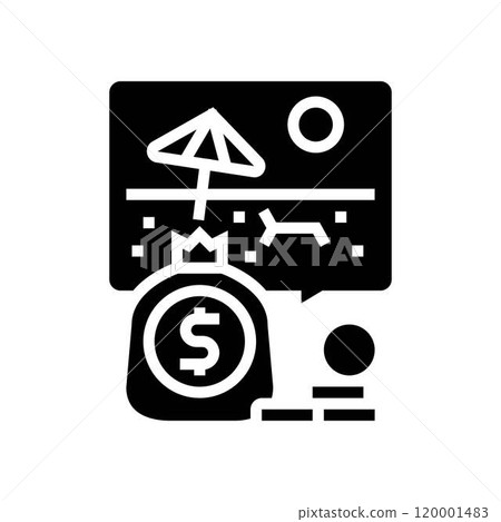 vacation savings budget planning glyph icon vector illustration vacation savings budget planning glyph icon vector illustration 120001483