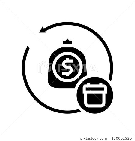 loan repayment budget planning glyph icon vector illustration loan repayment budget planning glyph icon vector illustration 120001520