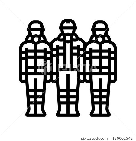 emergency rescue team line icon vector illustration 120001542