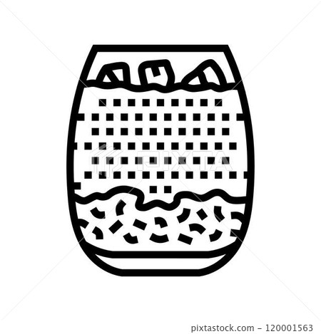 chia pudding raw foodist line icon vector illustration 120001563