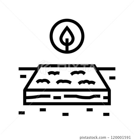 bed preparation garden maintenance line icon vector illustration bed preparation garden maintenance line icon vector illustration 120001591