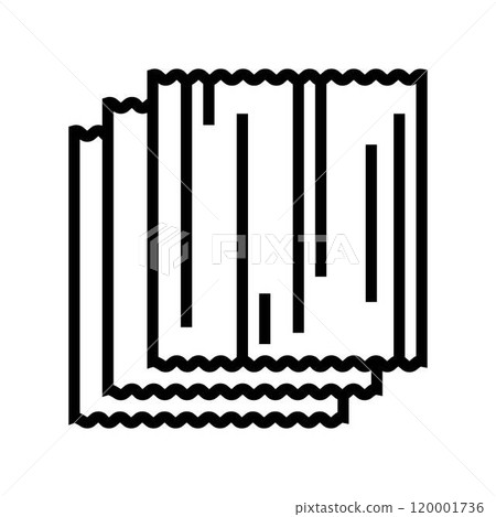 lining fabric dressmaking fashion line icon vector illustration lining fabric dressmaking fashion line icon vector illustration 120001736