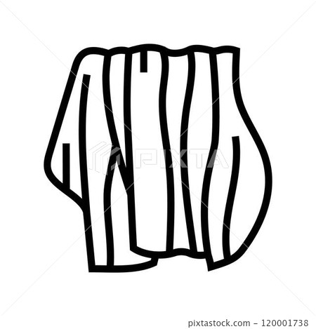 draping fabric dressmaking fashion line icon vector illustration 120001738