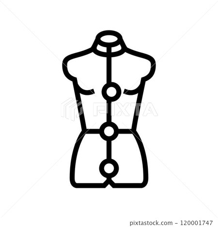 dress form dressmaking fashion line icon vector illustration dress form dressmaking fashion line icon vector illustration 120001747