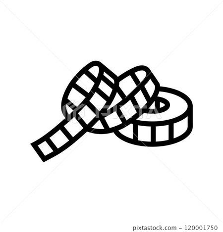 tape measure dressmaking fashion line icon vector illustration tape measure dressmaking fashion line icon vector illustration 120001750