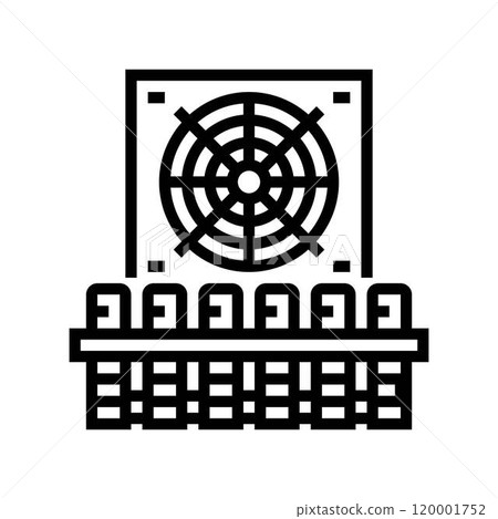 cooling system cryptocurrency mining line icon vector illustration cooling system cryptocurrency mining line icon vector illustration 120001752