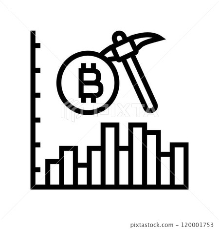 profitability cryptocurrency mining line icon vector illustration profitability cryptocurrency mining line icon vector illustration 120001753