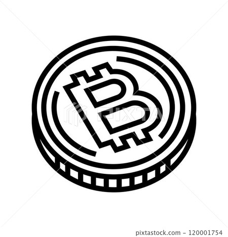 cryptocurrency token cryptocurrency mining line icon vector illustration cryptocurrency token cryptocurrency mining line icon vector illustration 120001754