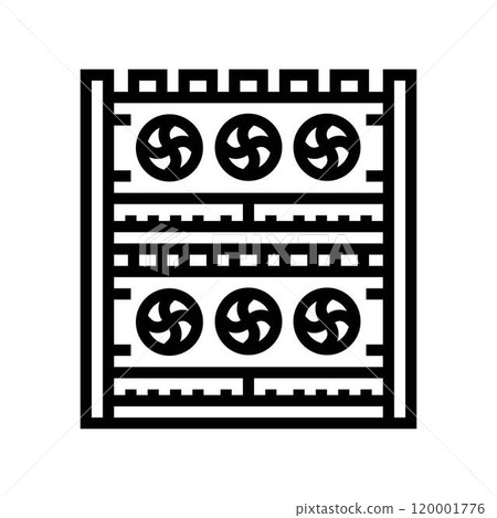 farm cryptocurrency mining line icon vector illustration farm cryptocurrency mining line icon vector illustration 120001776