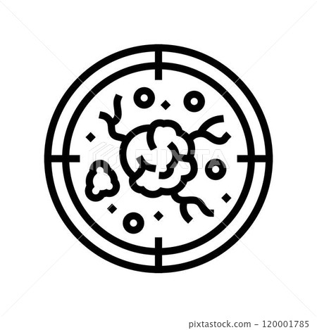 targeted therapy cancer treatment line icon vector illustration targeted therapy cancer treatment line icon vector illustration 120001785