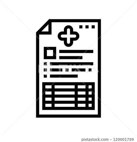 treatment plan cancer line icon vector illustration treatment plan cancer line icon vector illustration 120001789