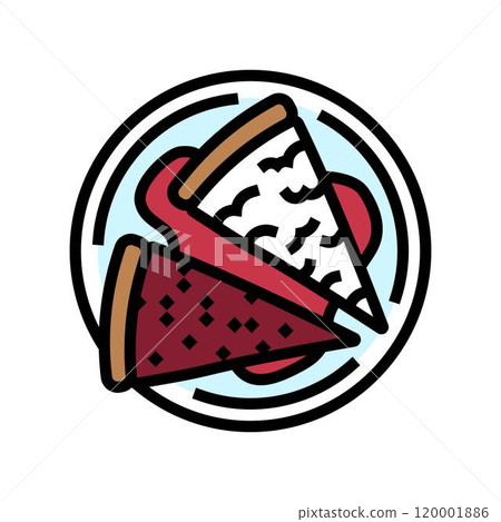 cheesecake raw foodist color icon vector illustration cheesecake raw foodist color icon vector illustration 120001886