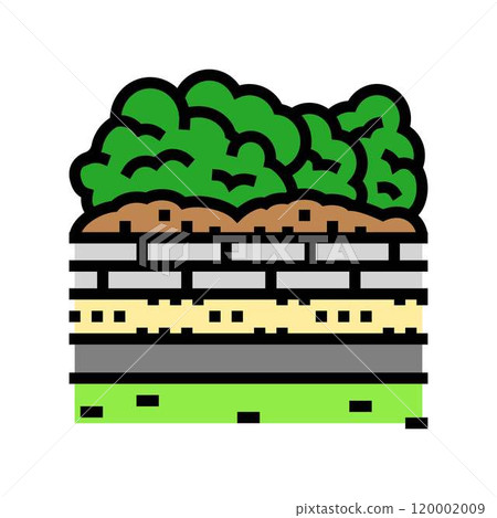 edging garden maintenance color icon vector illustration 120002009