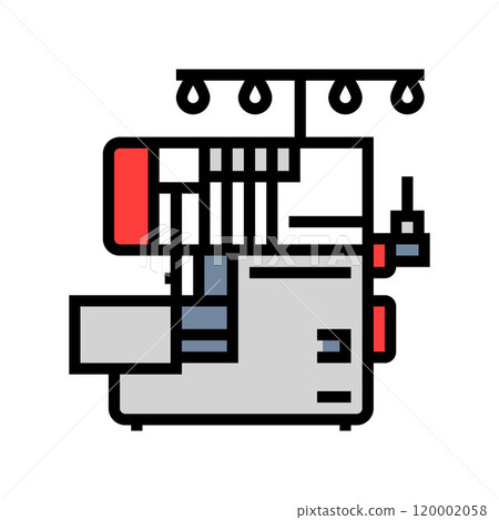 serger machine dressmaking fashion color icon vector illustration 120002058