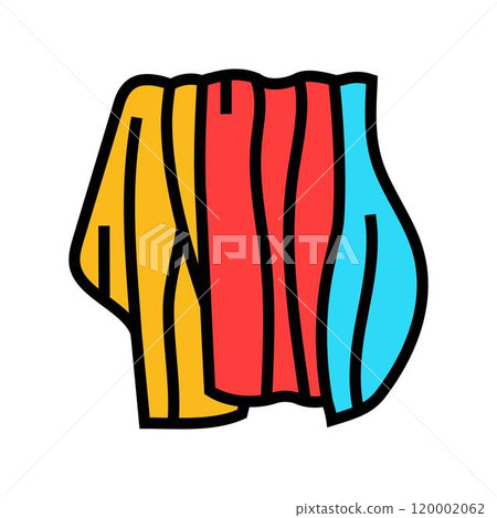 draping fabric dressmaking fashion color icon vector illustration 120002062
