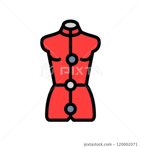 dress form dressmaking fashion color icon vector illustration dress form dressmaking fashion color icon vector illustration 120002071