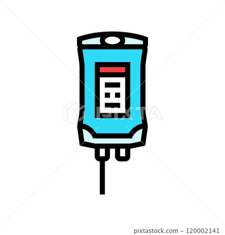 iv drip cancer treatment color icon vector illustration iv drip cancer treatment color icon vector illustration 120002141
