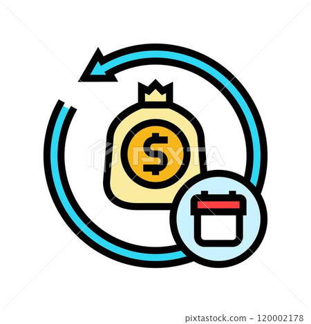 loan repayment budget planning color icon vector illustration loan repayment budget planning color icon vector illustration 120002178