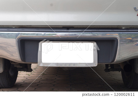 Car license plate isolated on white background 120002611