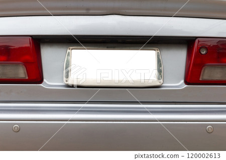 Car license plate isolated on white background front 120002613
