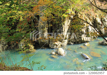 秋山鄉,三倉橋附近的中津川溪谷 秋山鄉,三倉橋附近的中津川溪谷 120002957