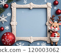 Reindeer and ornament frame 120003062