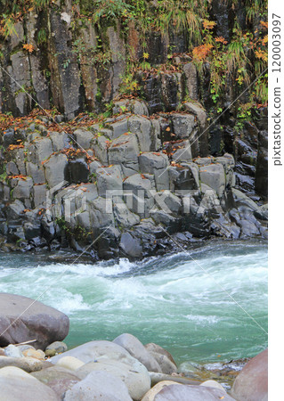 Akiyamago: Columnar joints on the banks of the Sakamaki River 120003097