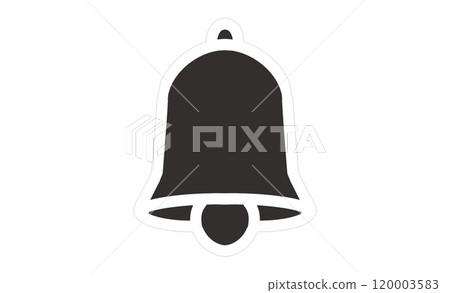 Notification bell icon - A simple line drawing bell icon for notifications and alerts Notification bell icon - A simple line drawing bell icon for notifications and alerts 120003583