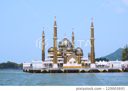 Crystal mosque standing on water in terengganu, malaysia Crystal mosque standing on water in terengganu, malaysia 120003691