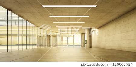 3D Modern office lobby with natural light 120003724