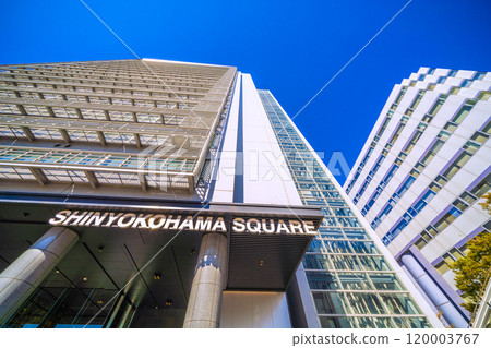 Yokohama cityscape in Japan, overlooking Shin-Yokohama Station and Shin-Yokohama Square Building in front of "Shin-Yokohama Vista Walk" (7th) Yokohama cityscape in Japan, overlooking Shin-Yokohama Station and Shin-Yokohama Square Building in front of "Shin-Yokohama Vista Walk" (7th) 120003767