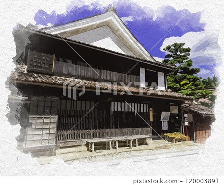 Watercolor style Fukiya Furusato Village Fukiya Townscape Local Museum Takahashi City, Okayama Prefecture Watercolor style Fukiya Furusato Village Fukiya Townscape Local Museum Takahashi City, Okayama Prefecture 120003891