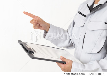 Working woman on white background Working woman on white background 120004015
